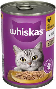 Whiskas 1+ Cat Tins with Chicken in Jelly