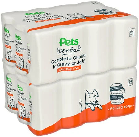 Pets Essentials Mixed Variety Adult Wet Dog Food Tins